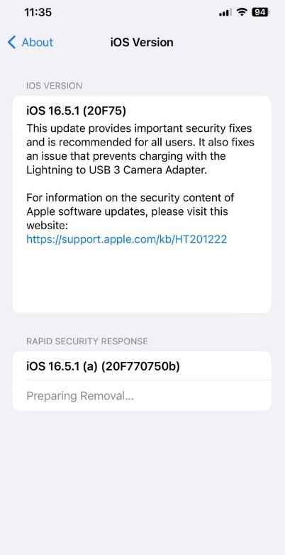iOS 16.5.1 (a) veya iPadOS 16.5.1 (a) yüklediyseniz, bunları şimdi silmek isteyebilirsiniz - Apple, iOS 16.5.1 (a) ve iPadOS 16.5.1 (a) sürümlerini yayınlandıktan sonra geri çeker Dün