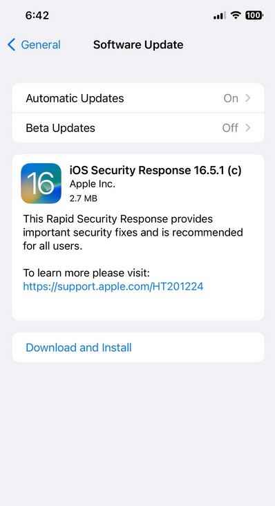 Apple, Rapid Security Response'u kullanarak iOS 16.5.1 (c) ve iPadOS 16.5.1 (c)'yi piyasaya sürdü - Apple, iOS 16.5.1 (c)'yi yayarak ciddi bir WebKit kusurunu tekrar düzeltmeye çalışıyor