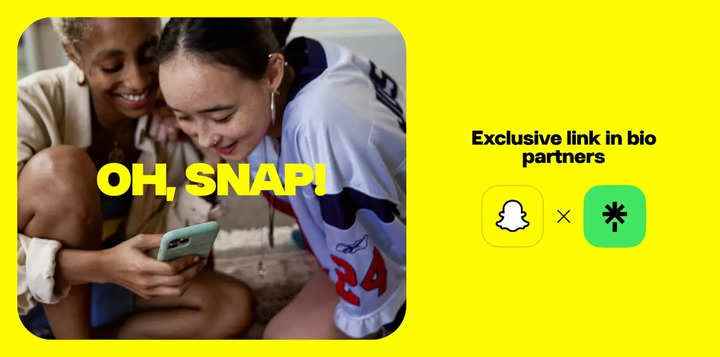 Snapchat, kullanıcıların profile bağlantı eklemesine izin verir