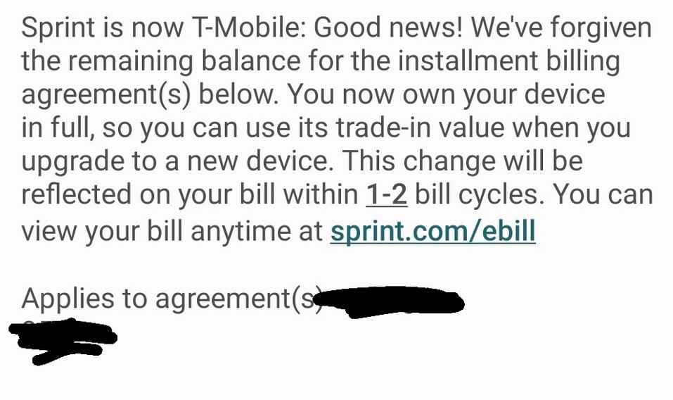 T-Mobile, Sprint'ten satın alınan telefonlardaki borcun bir kısmını siliyor - T-Mobile, bazı eski Sprint müşterileri tarafından satın alınan telefonlardaki kalan borcu siliyor