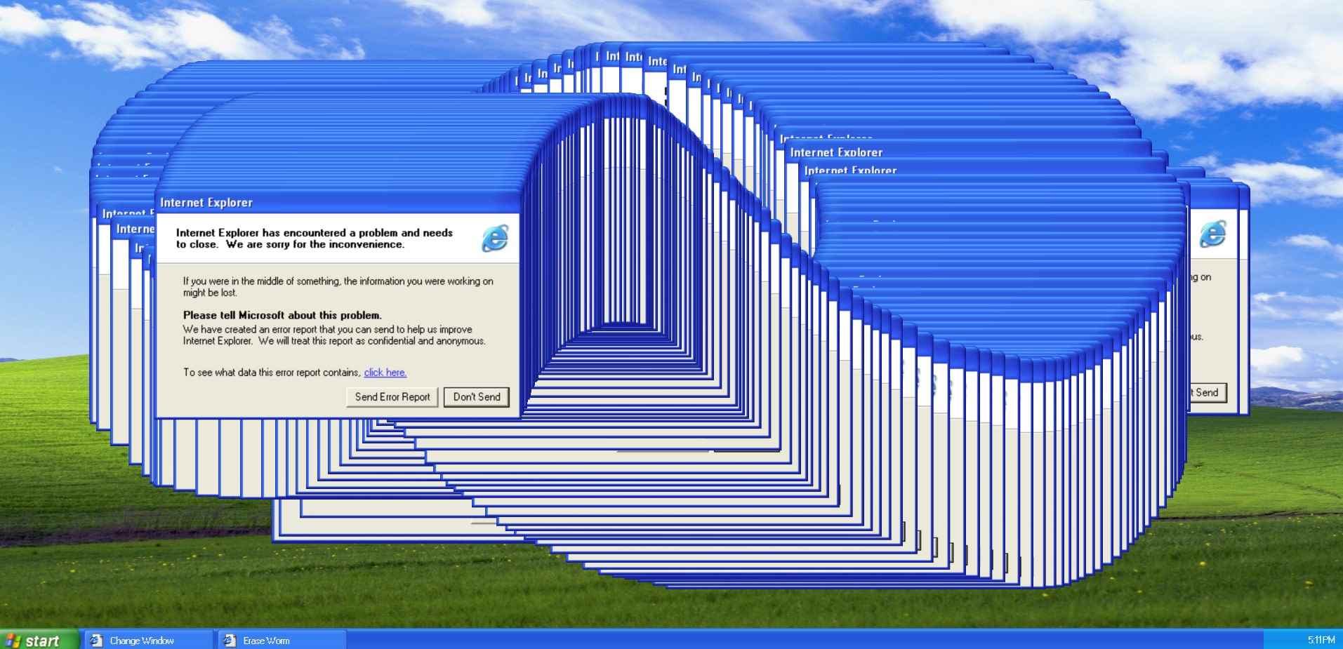 Windows Hatası solucan aksaklık web sitesi