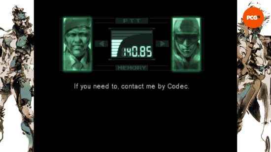 Metal Gear Solid: Snake, codec aracılığıyla Albay ile konuşuyor.