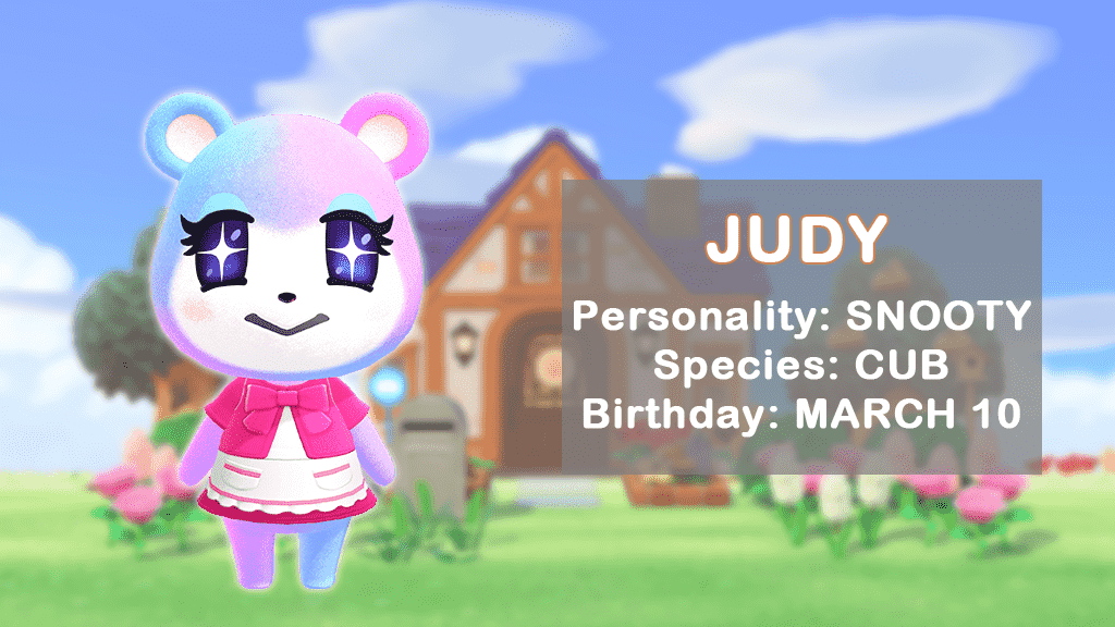 Hayvan Geçidi'ndeki en nadir köylülerden biri olan Judy'nin profili.