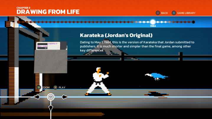 The Making of Karateka'dan bir ekran görüntüsü.