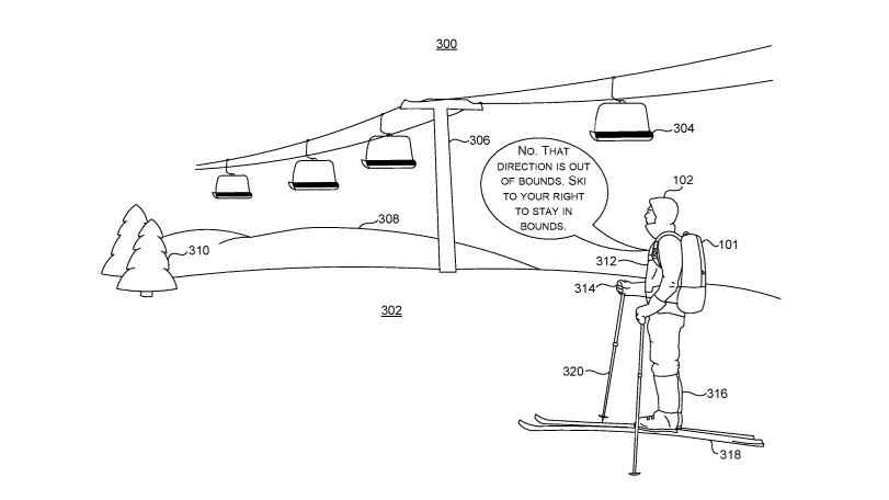 Yapay zeka sırt çantasıyla ilgili Microsoft patent görseli