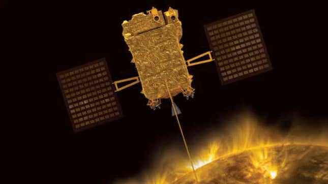 Aditya-L1 uzay aracının bir resmi.  İllüstrasyon: ISRO