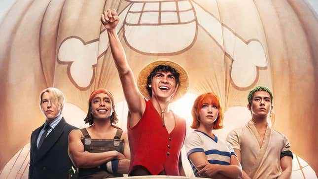 Orijinal Hasır Şapka korsanlarının yer aldığı Netflix One Piece'in son posteri.