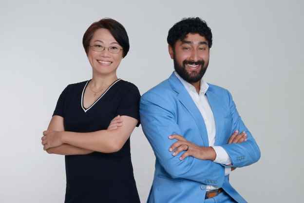 Neurowyzr kurucu ortakları Pang Sze Yunn (CEO) ve Nav Vij (baş dijital sinir bilimci)