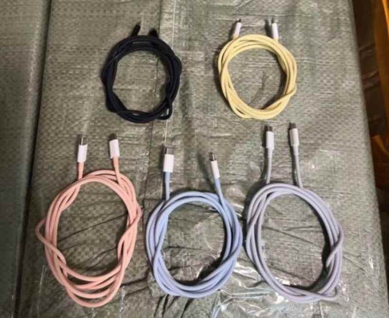 iPhone 15 ve iPhone 15 Pro için renk uyumlu örgülü USB-C Kabloları sızdırıldı